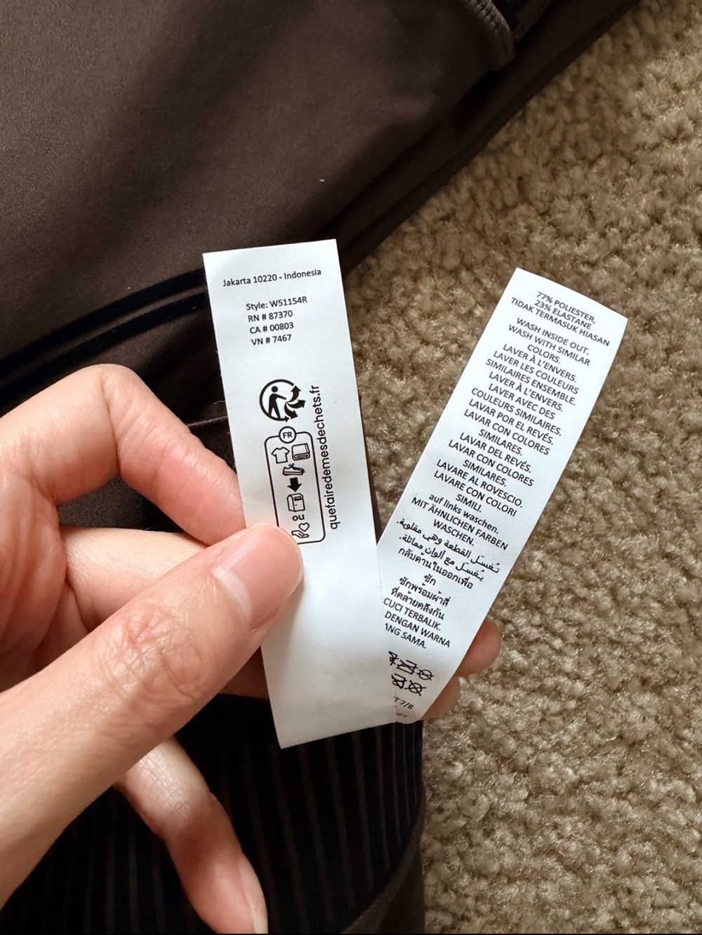 alo airlift high waist 7/8 line up Leggings Espresso Chestnut size XS - Picture 6 of 7